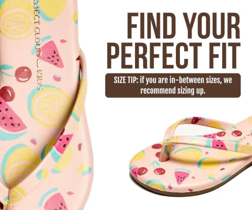 Image of Project Cloud Kids Sandals For Girls Footwear with Memory Foam Insole Kids Flip Flops - Lightweight & Slip Resistant Girls Sandals Summer Beach Essentials 2026 (Little Foundations)