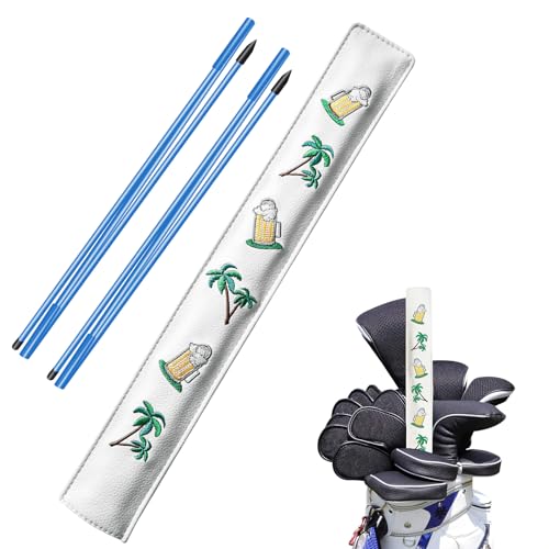 VEASAERS Golf Alignment Stick Training Aid Foldable Rods 2 Sticks with Cover, Practice Aid for...