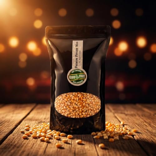 Hopser Food Fun Premium Butterfly Popcorn Mais 1000g XL 1:46 Popvolumen mit Aromaschutzverpackung GMO Frei