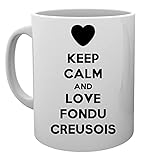 fondue mug canada Imprimé en Europe Keep Calm And Love Fondu Creusois Taza Mug Cup