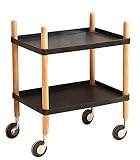 RFSHGIOP Carrito de servicio Carro de cocina Carro de almacenamiento de madera maciza Carro de comedor Restaurante Vajilla Colección Hotel Vajilla Máquina de