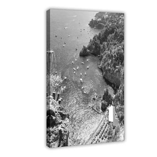 Toile de plage italienne noir et blanc de qualité supérieure 50x75cm