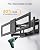 monTEK Heavy Duty XXL Full Motion TV Wall Mount for 60-120 inch Extra Large TVs, Holds 265 lbs, Max VESA 900x600, 27.7" Extension, Swivel & Tilt, Preassembled, Fits 12–24" Studs, LED/LCD/OLED 4K/8K