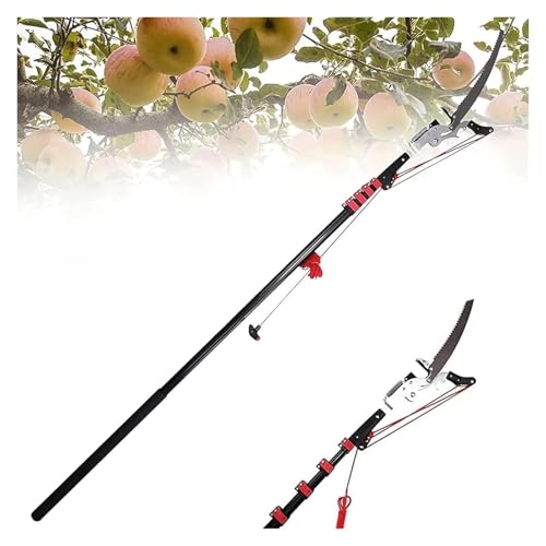 高枝切りノコギリ, 高枝ノコギリ, 伸縮式ポールソー、ツリーソーブランチロングリーチポール剪定ソー(24FT)