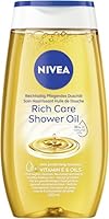NIVEA Reichhaltig Pflegendes Duschöl (200 ml), sanftes Duschgel mit natürlichen Ölen und Vitaminen, reichhaltige Pflegedusche für ein geschmeidiges Hautgefühl