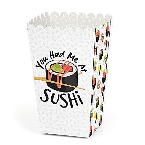 Boîtes à friandises japonaises sushi Let's Roll en carton pour fête