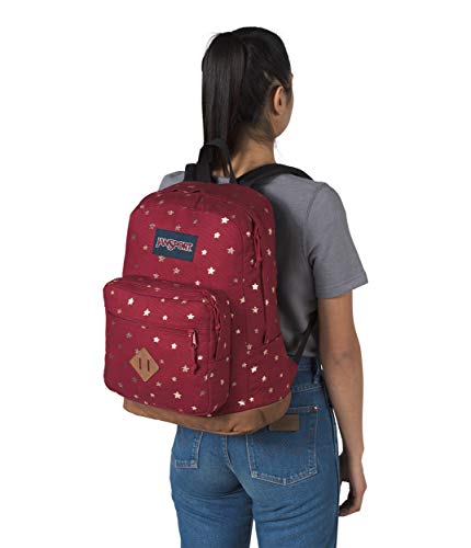 JanSport City View Remix Backpack, Viking Red Golden Stars