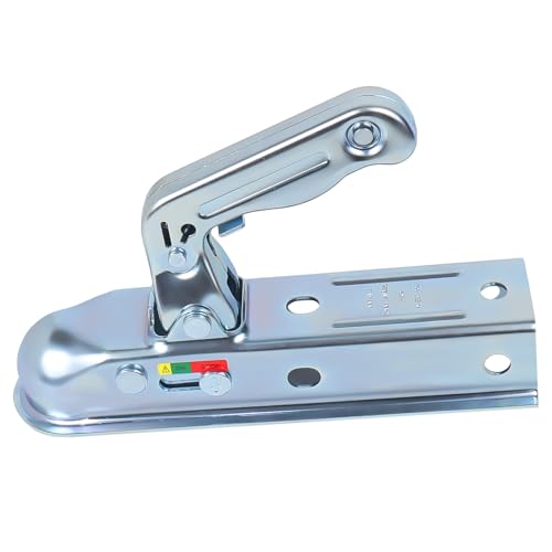 DrivGeny Zugkugelkupplung 800KG 50mm Vierkant Zugmaul Universal Anhängerkupplung mit Sicherheitsverriegelung, rostfest, geeignet für PKW, SUV, Wohnmobile und Anhänger