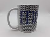 bahnpolizei sbb bern  Tasse mit Feuerwehr Schlauchmuster und Schriftzug FEUERWEHR in blau.