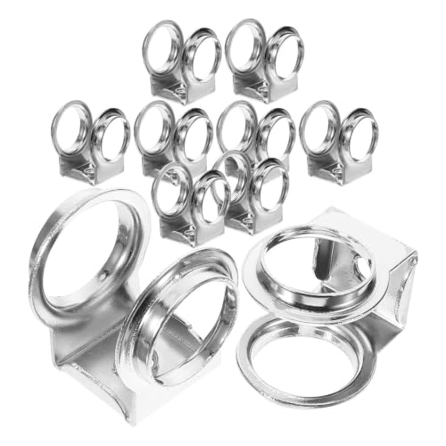 Healifty 10pcs Drum Extension Clip Mounting Clamp for Drums 22mm Iron with Silver Finish and Musical Instrument Accessories