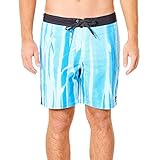 [リップ カール] [メンズ] 速乾 ボードショーツ (ストライプ柄) [ CBOSQ9 / MIRAGE RESIN ] スイムウェア 水着 BLUE_ブルー 30