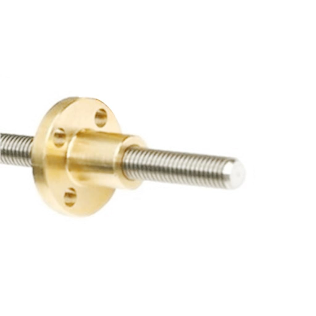 Tornillo T6 de acero inoxidable 304, varilla roscada de paso de 2mm con tuerca de latón for impresora(400mm)