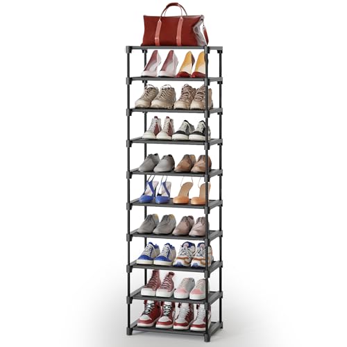 Kitsure Shoe Rack - 10-Tier Shoe Organizer with Detachable Fabric