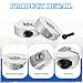 MECCANIXITY Bore 8 mm Single Split Shaft Collar 25 mm OD 8 mm Thickness Aluminum Alloy Locking Collar Clamp Style with Set Screw & Hex Wrench for Machine Tools Industry (Silver, Pack of 2)