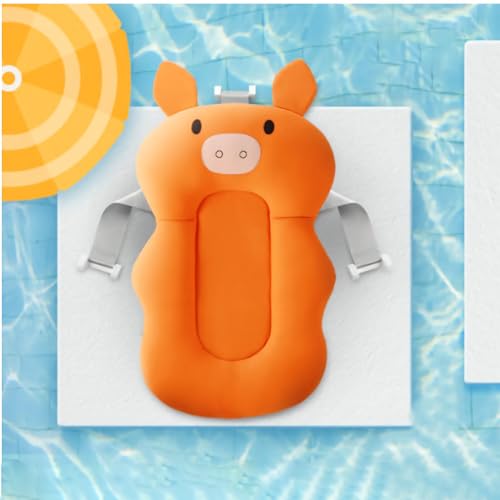 Image of Baby Bath Seat Support Net Soft Infant Bathing Seat Support Mat Suspension Shower Pad Adjustable Non-Slip Newborn Bathtub Sling Mat Baby Sink Bather Tub Shower Net Bathtub Sit Up Mesh 0-8 Month