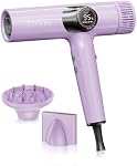 160,000 RPM Séchoir ionique haute vitesse avec diffuseur - Moteur professionnel sans brosse pour un séchage rapide, intelligent LED Affichage & NTC Contrôle de la chaleur, Quiet & Léger, nettoyage automatique, pour tous les types de cheveux