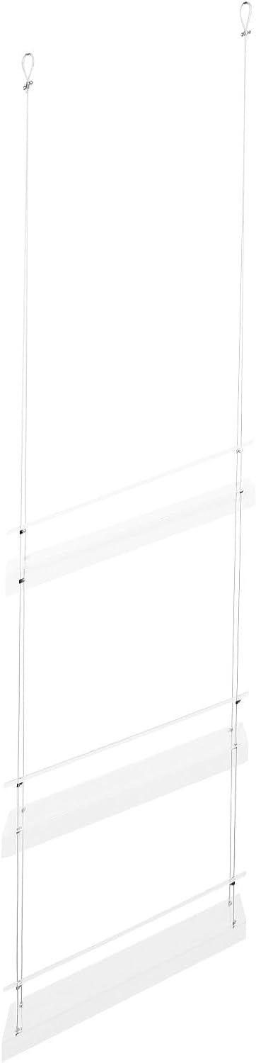 TIDTALEO Hanging Plant Shelf and Flower Pot Holder for Indoor Window Use, Acrylic 3-tier Hanging Flower Rack for Small Pots, Indoor Garden Plant Stand Organizer