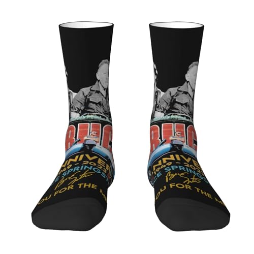 Springsteens Rock Singer Bruce Chaussettes colorées anti-humidité Motif 3D Design unique, T-1., Taille unique
