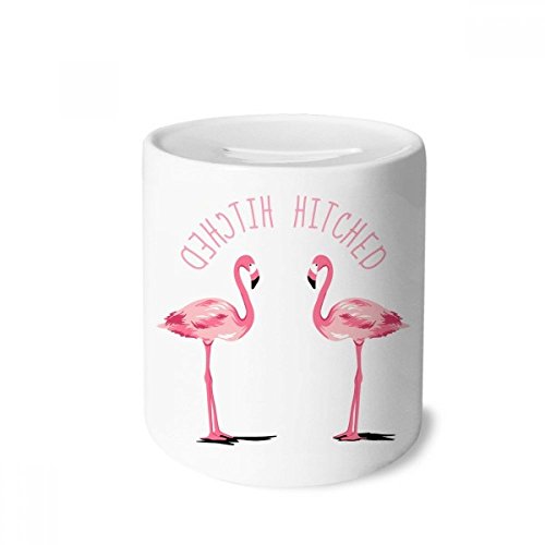 Tirelire en céramique Flamingo artisanale finitions soignées multicolores