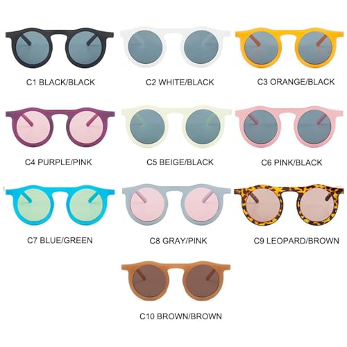 Classic Round Sunglasses Men Women Fashion Small Frame Plastic Eyewear Uv4002