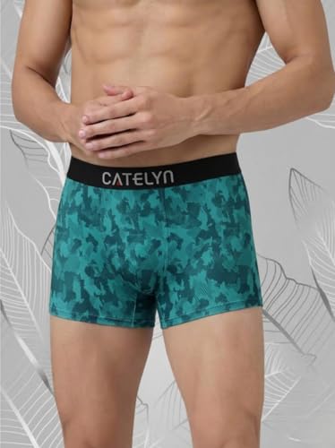 Image of CATELYN Ultra-Soft Nylon Breathable Stretch Trunks Men's Premium Printed Innerwear for Daily Comfort Men Sweatproof (Pack of 4)