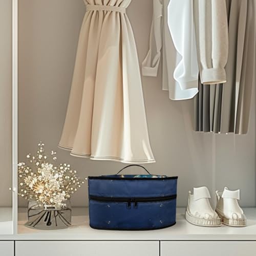 Flower Moon Travel Irons Carrying Organizer, Portable Storage Bag with Handle Printed Iron Tote Bag Compatible with Full-size Iron with Smooth Zipper3