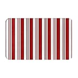 Bath Mat Bathroom Rugs,Abstract Red and White Striped Candy Cane Pattern Christmas,Plush Floor Rugs...