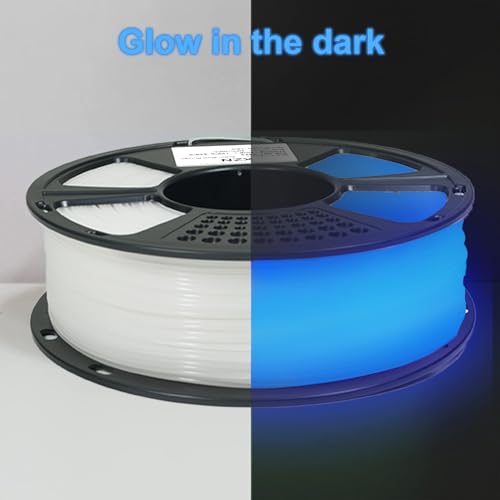 Image of PLA Filament Glow in The Dark, 3D Printer Filament 1.75mm, 1KG Glow PLA Filament Luminous (Glow Blue)