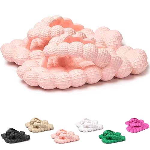 Jfxgjuv Bubble Slides for Women Men, Funny Massage Golf Ball Slides, Soft Thick Sole Non-Slip Spa Slippers Pillow Sandals Beach Pool Shower Shoes