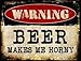 SMART BLONDE Beer Novelty Mini Metal Parking Sign PM-1325