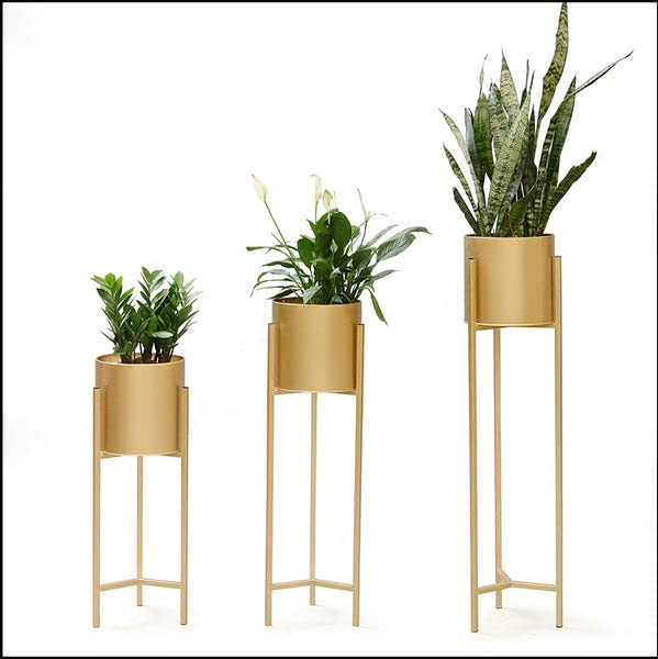 New Mark Impex Modern Metal Floor Flower Stands Planter for Living Room Bedroom Display Plant Stand Tall Indoor Plant Stand with Planter Pot -Set of 3 (Gold 2) (B0BJQPWS7K) Amazon Price History, Amazon Price Tracker