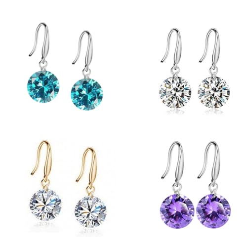 Image of Nilu's Collection Enchanting Light Weight Cubic Zircon Crystal Drop Earrings for Women and Girls, for Daily Use, Office Use