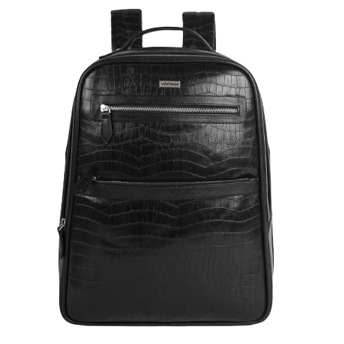 Veneer Vegan Leather Classy Laptop 15 IN Crocco Pattern Design Business College Office YKK Zippers Backpack For Unisex (B0D1RKWP28) Amazon Price History, Amazon Price Tracker
