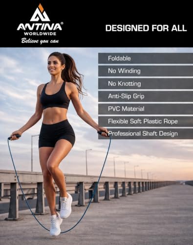 Image of Worldwide Adjustable Skipping Rope for Men & Women Speed Jump Rope for Exercise, Gym, Sports & Fitness
