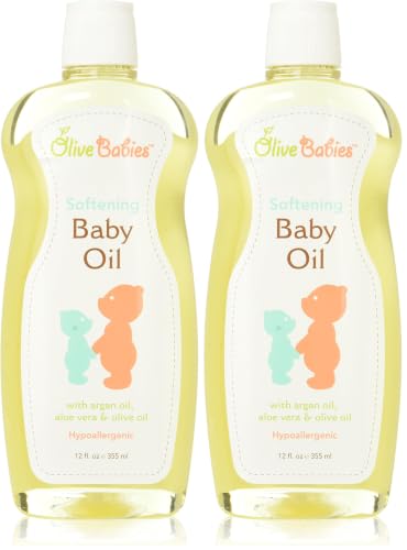 Softening Baby Oil With Argan Oil Olive Oil & Aloe Vera, 12 Oz, 12 Oz (Pack of 2) image 4