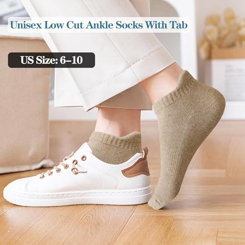 Ankle Socks for Women and Men Heel Tab Athletic Socks Running Athletic Low Cut Tab Socks Sports No Show Sock 6 Pairs2