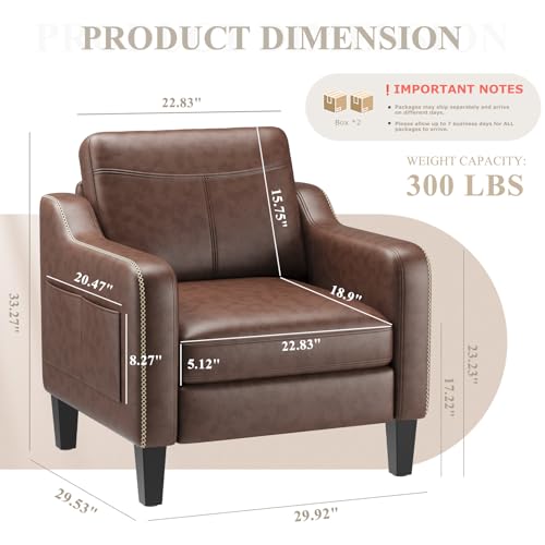 MALOL PU Leather Accent Chair Set