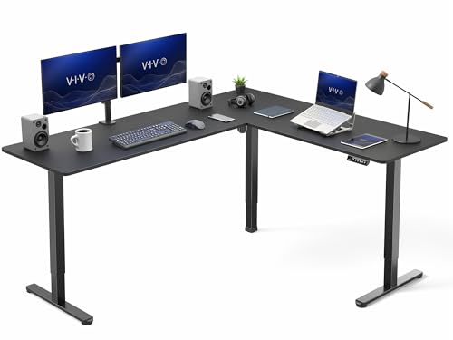 VIVO Electric Corner L-Shaped Standing Desk
