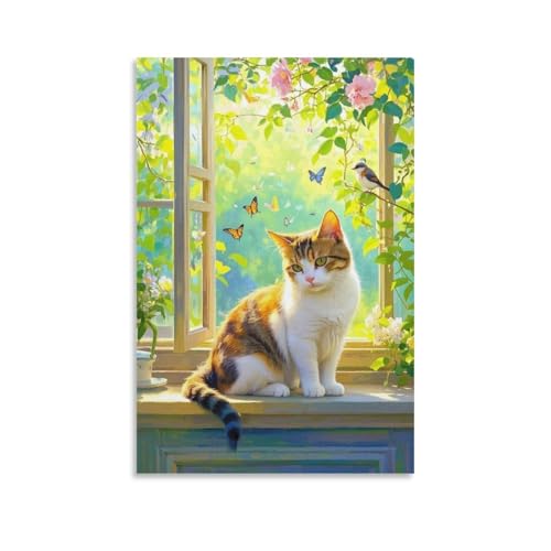 Décoration murale chat européen shorthair pour créer un salon cosy et moderne