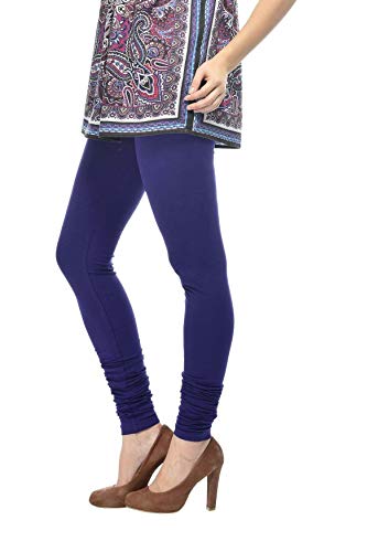 Image of Frenchtrendz Women's Cotton Spandex Stretchable Mid Rise Slim Fit Churidar Leggings Pull On