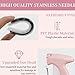 URANZL Stitchy Gun for Clothes - Handheld Stitch Gun Quick Clothing Fixer - Tagging Gun - Includes 5 Needle, 1000 Black Fasteners & 1000 White Fasteners (Pink)