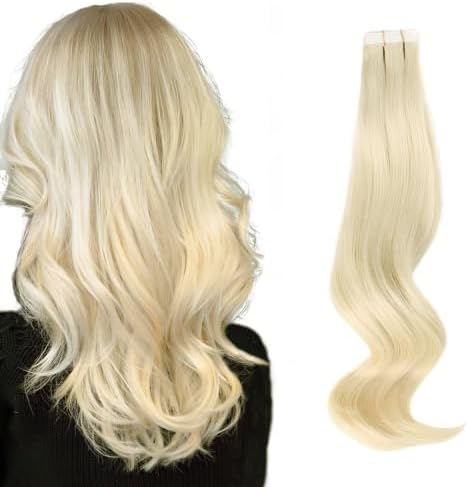 ABH AMAZINGBEAUTY HAIR 20 Inch Tape In Hair Extensions Human Hair Blonde