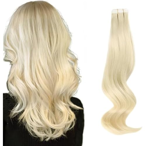 ABH AMAZINGBEAUTY HAIR 20 Inch Tape In Hair Extensions Human Hair Blonde