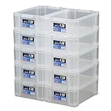 JEJアステージ 収納ボックス 日本製 NFボックス #13 クリア [奥行43.5×高さ14.5×幅29cm] 10個セット