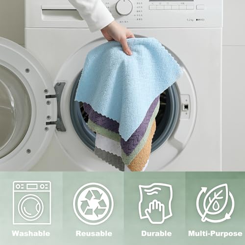 Image of 80 Pack Microfiber Cleaning Cloth Roll Reusable Paper Towels 12 inchx12 inch Tear Away Cloth,Absorbent Dish Rags for House Kitchen,Wash Cloths,Lint Free Rags for Window Cars Cleaning Supplies