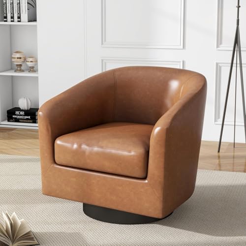 UIXE Faux Leather Swivel Chairs