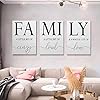 GUBIYU Home Family Wall Decor, Set of 3 Inspirational Canvas Prints Black and White Framed Canvas Art Paintings Wood Wall Decoration for Dining Room Bedroom Living Room 12″x16″