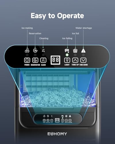 Image of EUHOMY Commercial Ice Maker Machine,85lbs /24H,36 Ice Cubes in 8-12 Mins,Under Counter Ice Maker with Water Filter,12lbs Storage Capacity,Freestanding Ice Machine for Home /Bar /Cafe /Restaurant