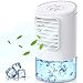 Produktbild Mini Klimaanlage Mobile Klimageräte Klein 4 in 1 Mini Luftkühler Persönlicher Verdunstungskühler Leise Ventilator mit Wasserkühlung Luftbefeuchter mit 7 Farben Nachtlicht 2 Timer 3 Geschwindigkeiten