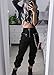 XKBHYD Womens High Waist Stretchy Jogger Pants Relaxed Fit Fashion Dance Trouser Casual Straight Leg Pants Black